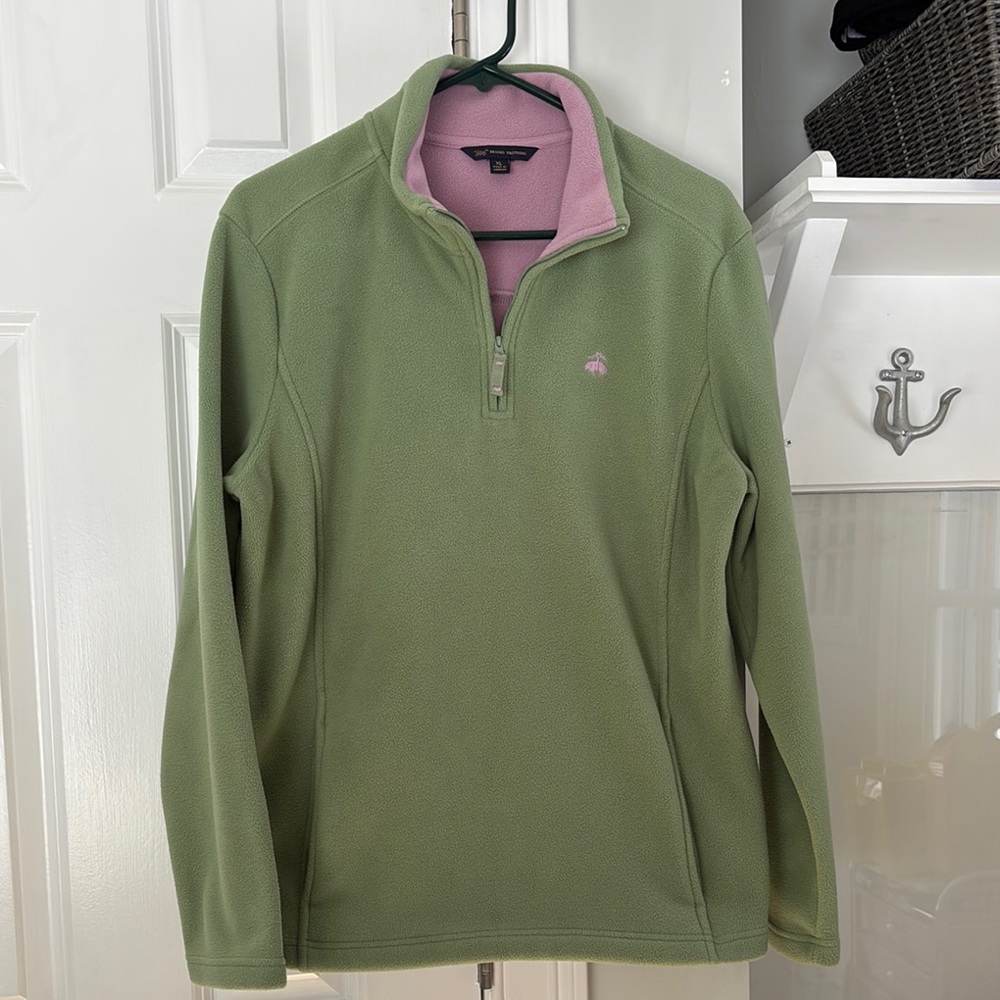 Brooks Brothers Olive Fleece Pullover